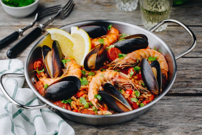 spanish seafood paella with mussels shrimps and c 2021 08 26 16 01 16 utc scaled