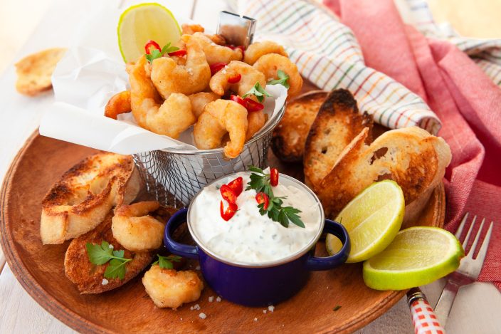 delicious popcorn shrimps with garlic dip 2021 08 26 15 34 07 utc scaled